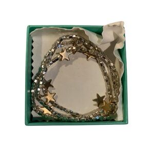 Silver and Gold Stars Stretchy Bracelet set (3)